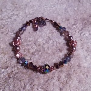 Aurora Borealis Rainbow Bead Bracelet💜